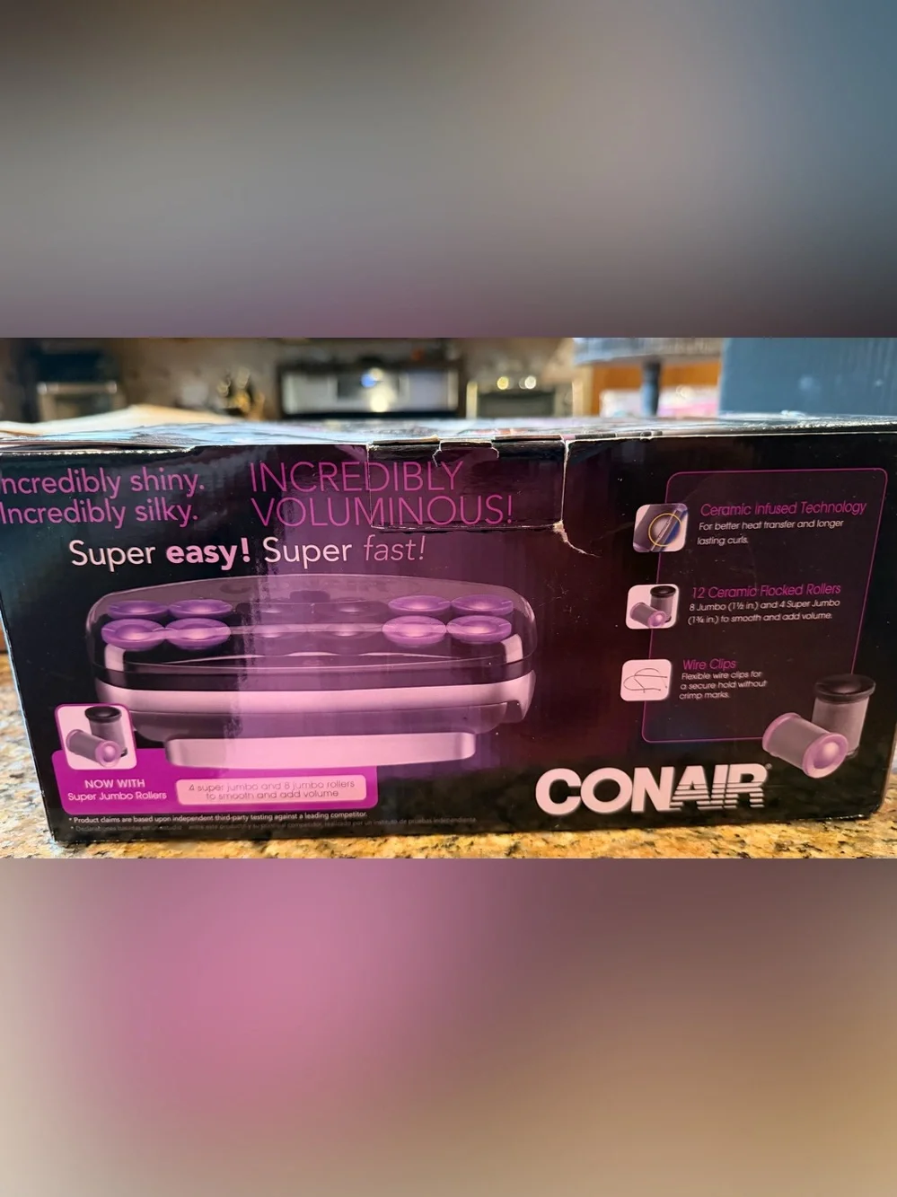 Conair Heat Waves Hot Rollers Set — Purple High-Volume Styling